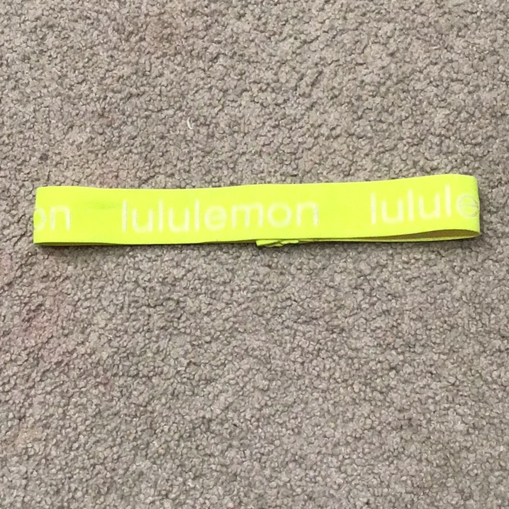 Lululemon neon yellow sweatband!